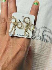 Bow Rhinestone Earrings
