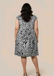 Zebra Print Plus Size Dress