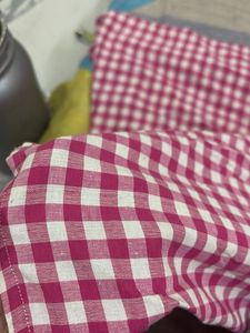 Pink Gingham Wrap Dress