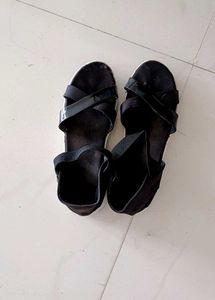 Black Criss-Cross Sandals