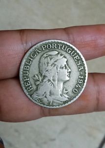 Portuguese Coin- 1 Escudo 1940
