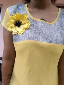 Yellow Mid Length Dress
