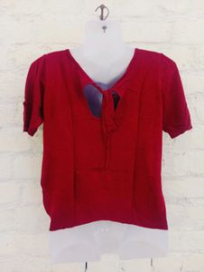 Rust Viscose Crop Top