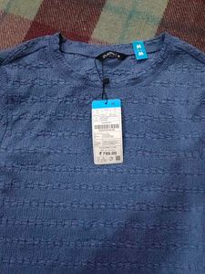 Blue Knitted Bodycon Dress