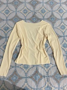 butter yellow cardigan top 🧈