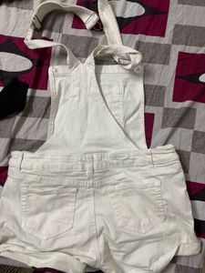 Cute little white dungaree