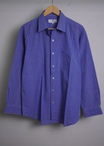 Givenchy Blue Plaid Button-Down Shirt