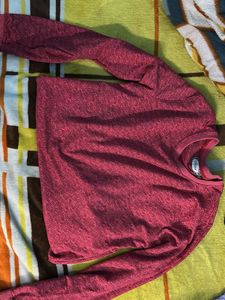 Winters Red Patterned Pullover