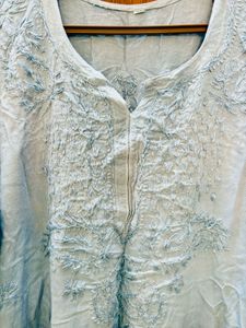 Chikankari Dual Shade Kurta