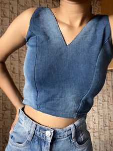 Denim UpCycled Y2K Tops