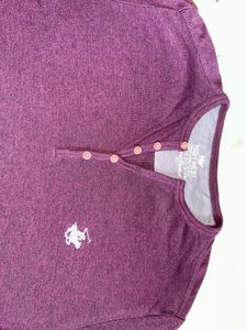 Men’s Branded  Purple Color Tshirt
