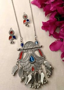 Silver Oxidized Necklace