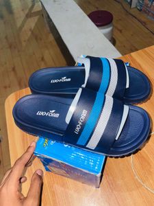 Stylish Blue &amp; White Slides