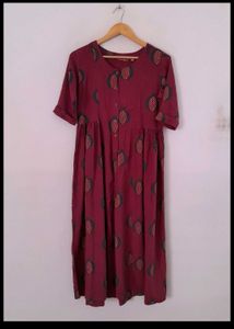 Patterned Midi Dress