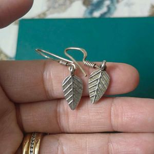92.5 Silver Leaf Earrings