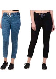 Jogger Jeans - Blue & Black