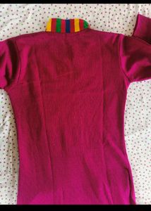 purple woollen kurta for women