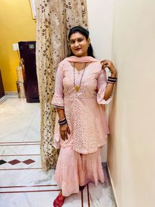 Pink Embroidered Kurta Set