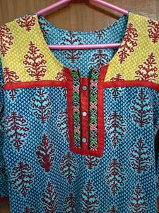 Blue Printed Kurti