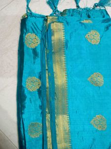 Turquoise Green Saree
