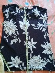 Black Top Floral Print
