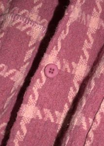Pink Plaid Flannel Shirt Woollen