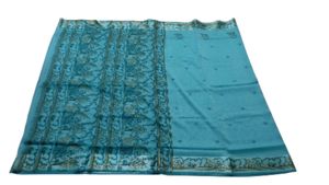 Elephant sea green saree