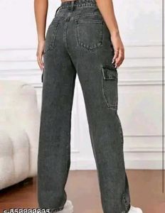 Grey Cargo Jeans
