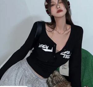 Black Long Sleeve Ribbed Tee