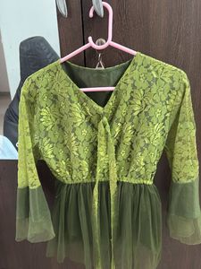 Green Lace Top
