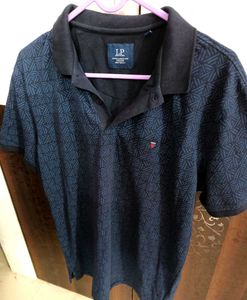 Louis Philippe Printed Polo T-Shirt M size