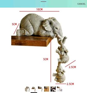 3pcs/set Cute Elephant Figurines Crafts Home Decor