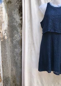 I CUTE NAVY BLUE DRESS