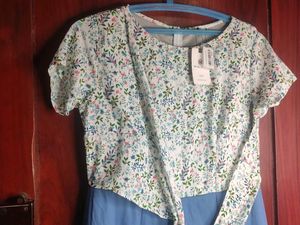 Floral Print Tie-up Dress