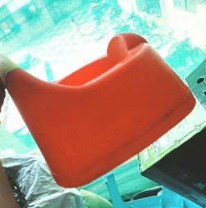 Vintage Red &amp; Yellow Toy Urinal