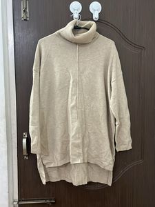 Turtle Neck Long Sweater Little Spot Below The Neck(picture Attached)