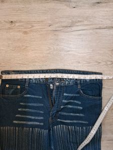 Bootcut Pinstripe Jeans For Men