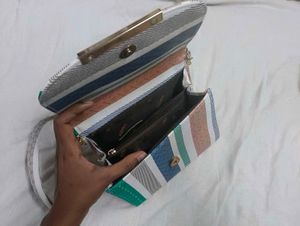 Striped Shoulder Bag