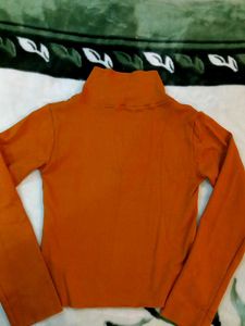Orange Long Sleeve Top