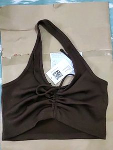 H&M Women Short Halterneck Top