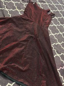 Sparkly Maroon Party Dress