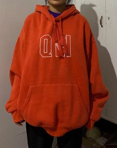 Orange Hoodie with DM Print