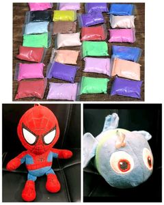 Combo Of 26 Piece clay For Kids N 2 Soft Toys
