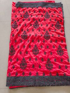 Red Embroidered Saree