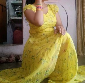 Floral Yellow Maxi Dress💓
