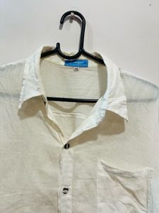 White Oversized Linen Shirt