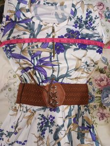 Floral Dress with Belt