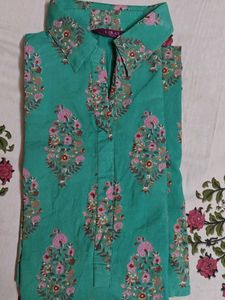 Libas Ethnic Women Green Floral Kurta