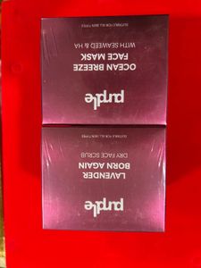 Purple Face Masks & Scrub Set