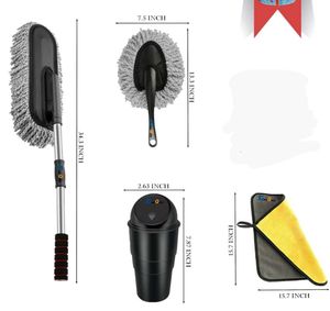 New Car Cleaning Kit with Duster, Dustbin & Towel